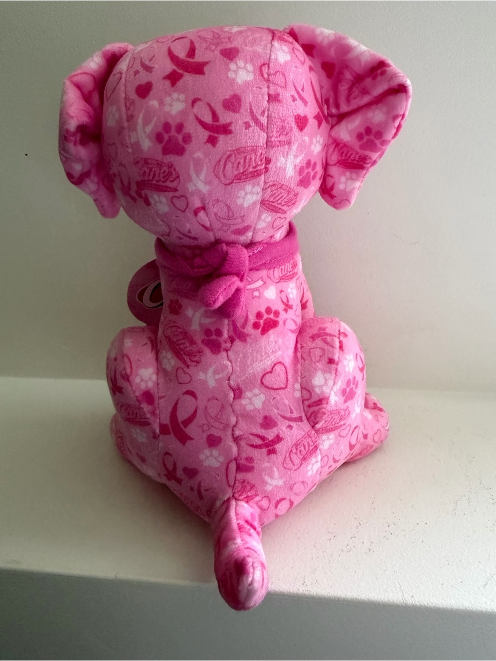 Raising Canes Breast Cancer Awareness Pink Plush Puppy Dog Limited Edition NWT - Picture 3 of 3